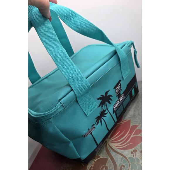 Trader Joe’s MINI TOTE Insulated Bag TEAL Cooler NEW WITH TAGS 6x6x10 Inch - Picture 2 of 8